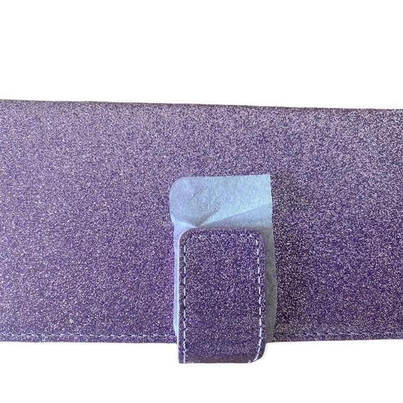 🆕 2/$10☀️ Samsung Galaxy 6.2 Purple Wallet Phone Case - Picture 8 of 11